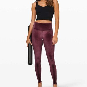 Lululemon Wunder Lounge High-Rise Tight 28" *Velvet Garnet size 10